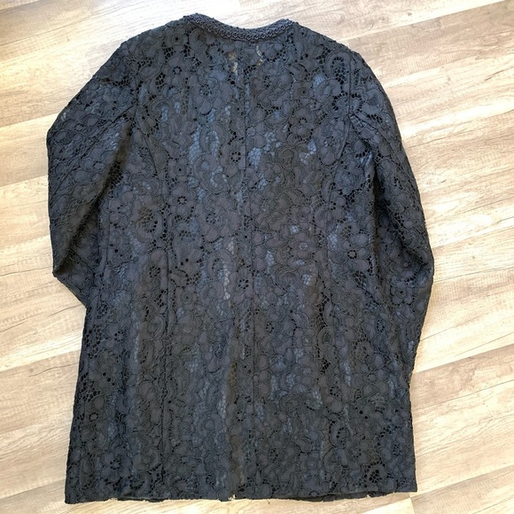 Karl Lagerfeld NWOT Paris Topper Jacket Lace Lined - Picture 4 of 8